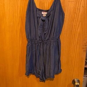 Dark blue denim colored romper
